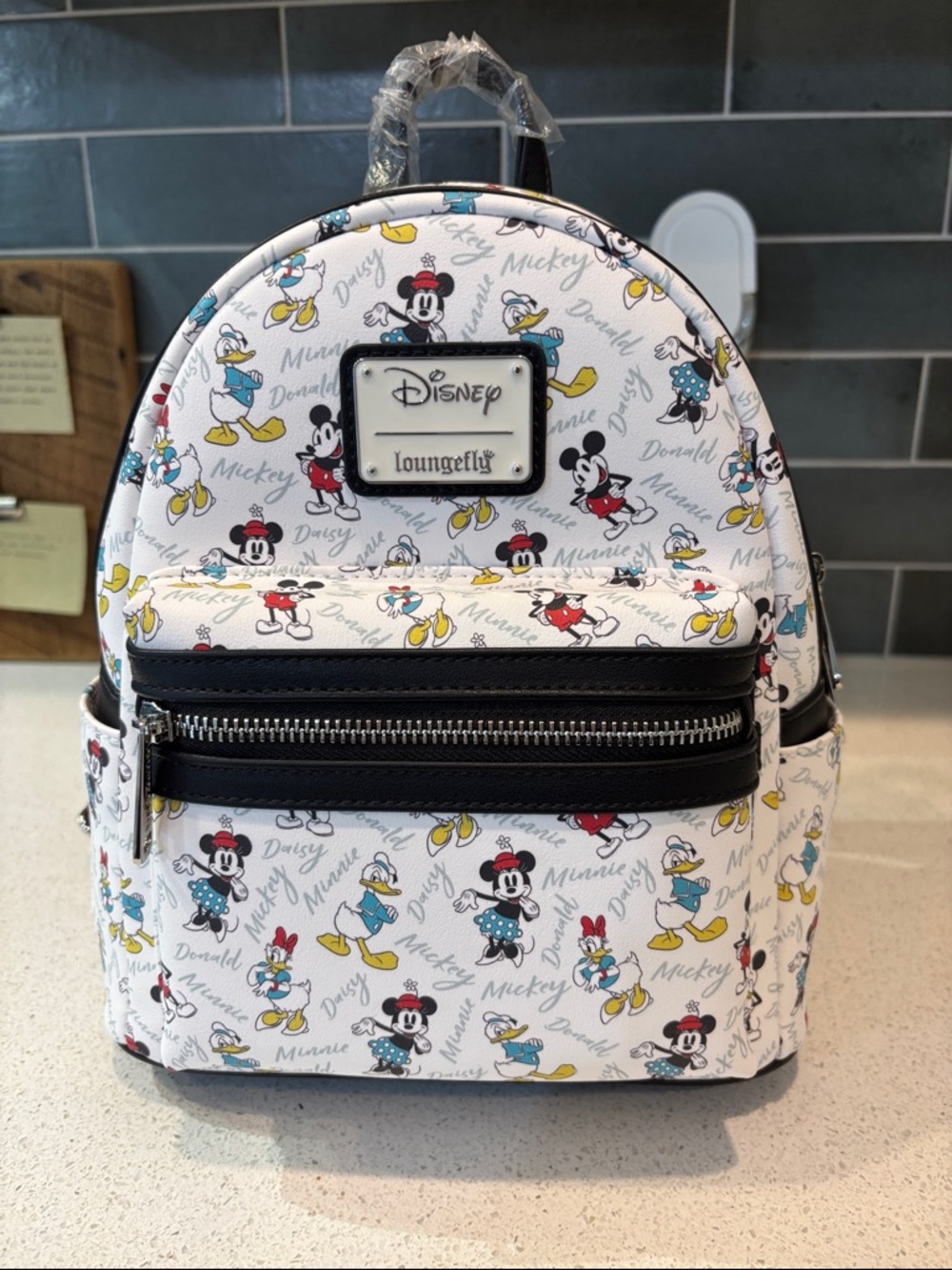 Loungefly Mickey & Minnie & Donald & Daisy Friends Backpack NWT